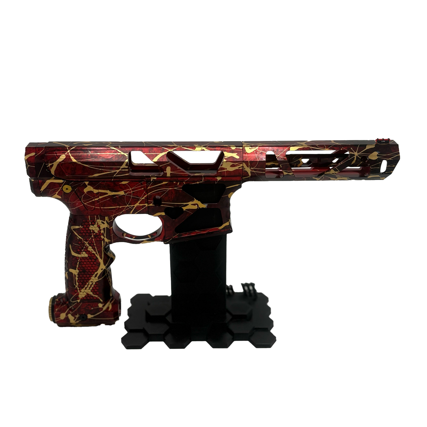 Oracle 1 - Red Marble - Gold Splatter
