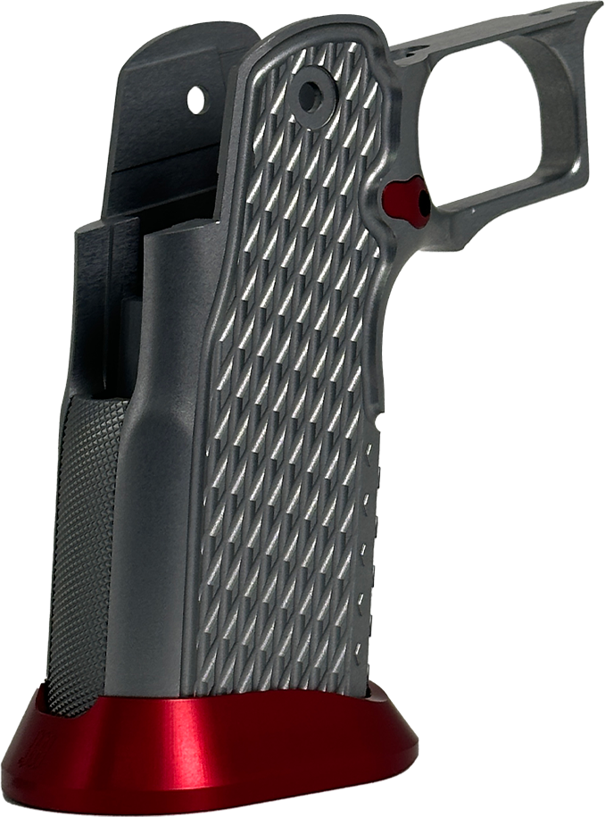 Valor MK-1P Hi Capa Grip 'Diamond' (Matte Titanium/Matte Red)