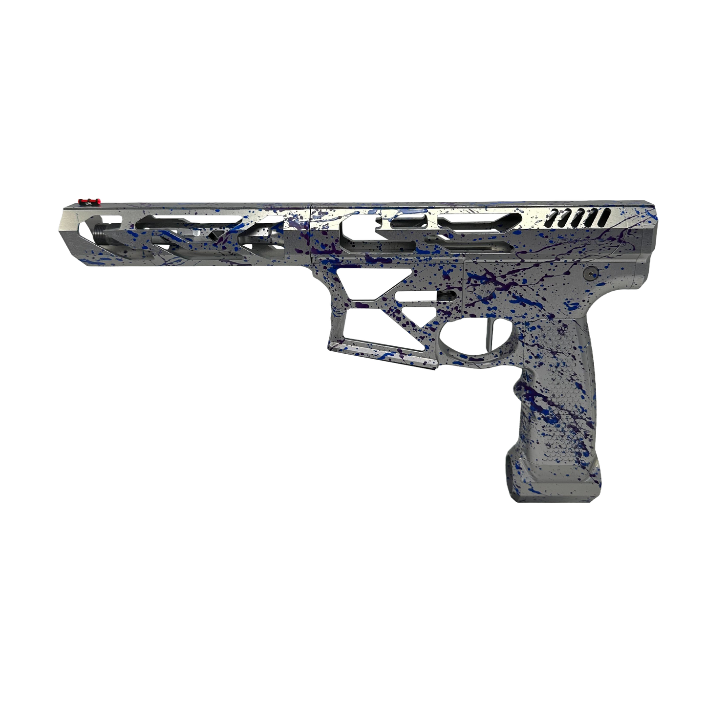 Monk's Splatter M4 - Titanium Base with Blue/Purple Splatter