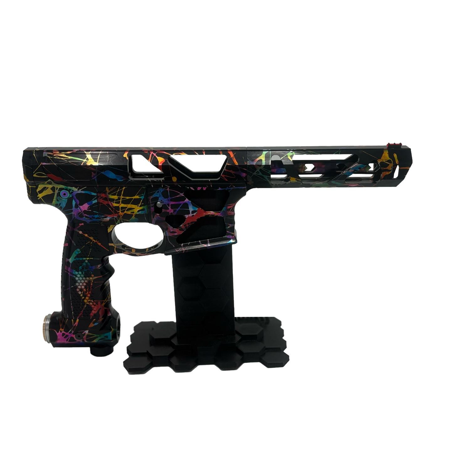 Oracle 1 - Black with Rainbow splatter