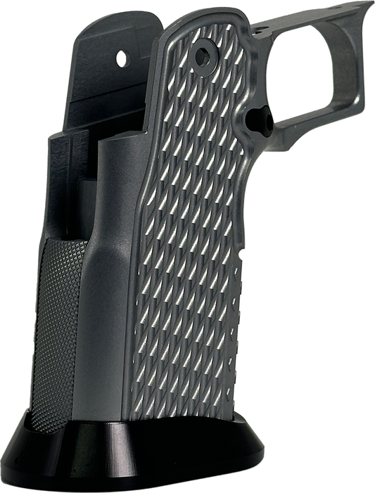 Valor MK-1P  Hi Capa Grip 'Diamond' (Matte Titanium/Gloss Black)