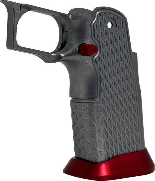 Valor MK-1P  Hi Capa Grip 'Diamond' (Matte Titanium/Matte Red)