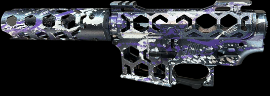 (DISCONTINUED) Neo.3 Double G - M4 Receiver - LIMITED EDITION (Black Alvine/Purple + Frost Splatter)