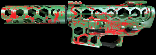 (DISCONTINUED) Neo.3 Double G - M4 Receiver - LIMITED EDITION (Hulk Green/USMC Red Splatter)