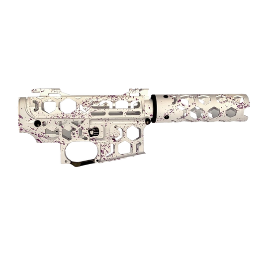 Monk Customs Neo3 Receiver + Handguard - White/Purple Splatter